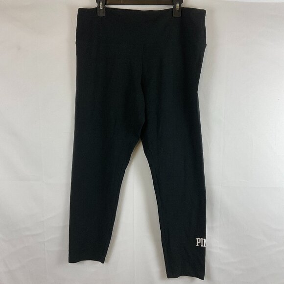 Pink Victoria's Secret Leggings XXL Black - Picture 1 of 10